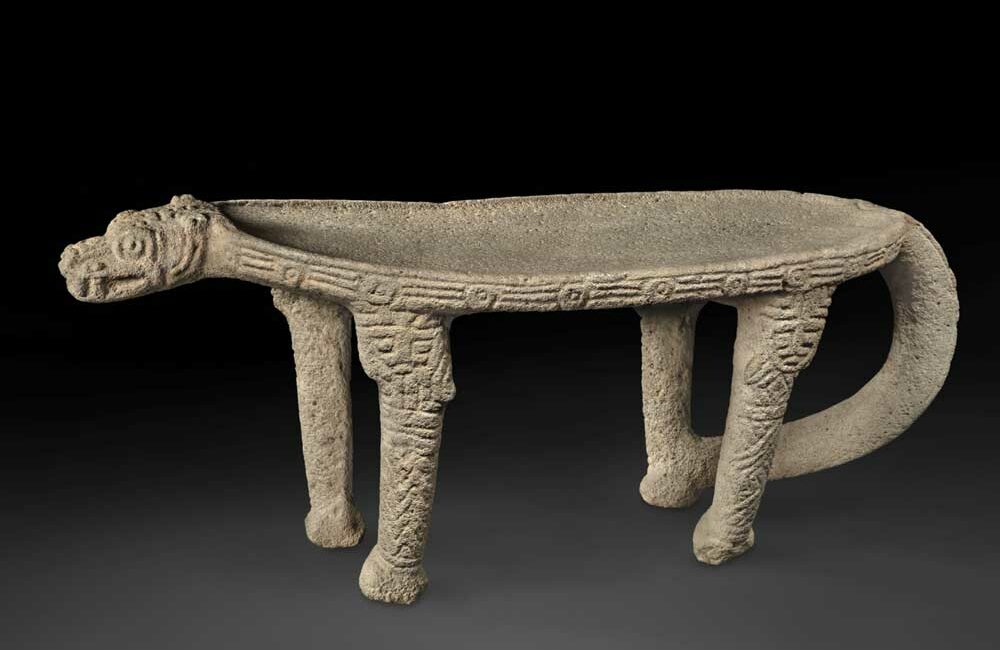 Sculpture in volcanic stone