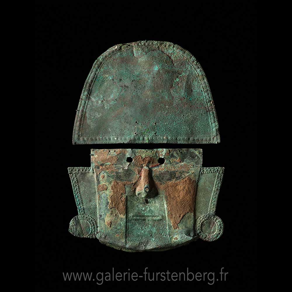 Peru mask in copper
