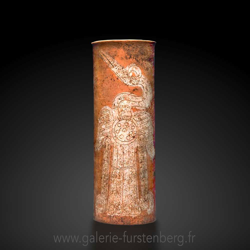 Mayan bird vessel