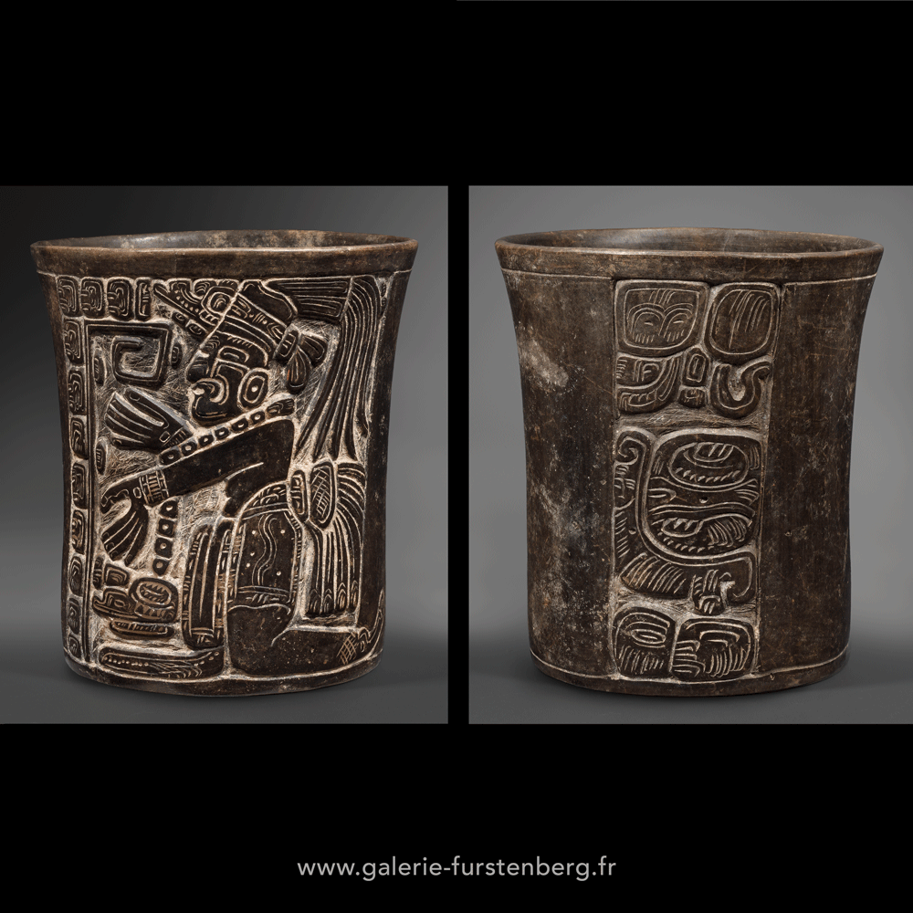 Maya incised vessel